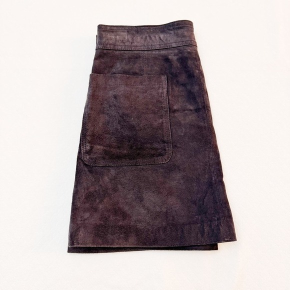 Bagatelle Charcoal/Grey Medium Suede Leather Mini Skirt SZ M - Picture 2 of 6